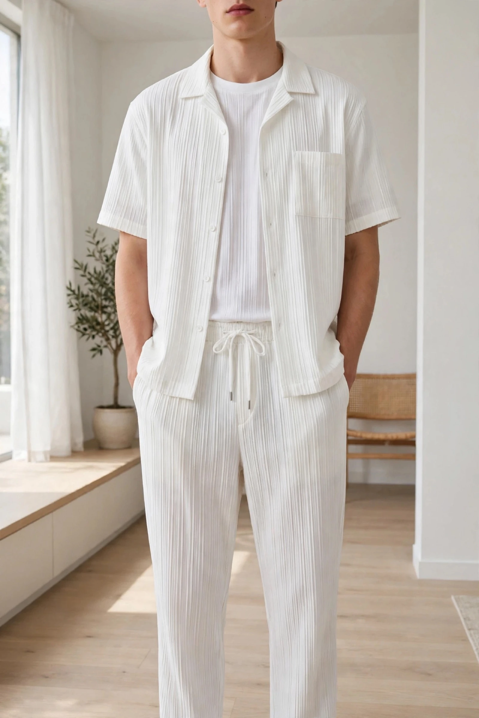 Heren zomerset wit | shirt + broek | NIEUW  – photo 3